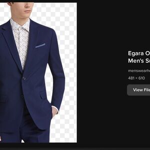 Egara Deep Men’s Blue Suit 38R/32W Extreme Slim Fit Jacket and pants